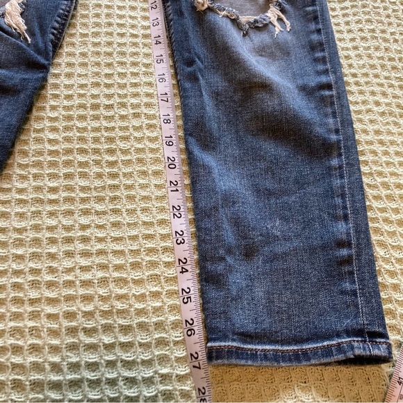 Express Women's Blue Original Girlfriend High Rise Jeans Size 4 - Picture 8 of 10